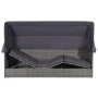 Cama de jardín con toldo 205x62 cm ratán sintético gris de vidaXL, Tumbonas - Ref: Foro24-43962, Precio: 259,34 €, Descuento: %