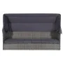 Cama de jardín con toldo 205x62 cm ratán sintético gris de vidaXL, Tumbonas - Ref: Foro24-43962, Precio: 259,34 €, Descuento: %