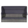 Garden bed with awning 205x62 cm gray synthetic rattan by vidaXL, Loungers - Ref: Foro24-43962, Price: 262,00 €, Discount: %