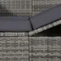 Cama de jardín con toldo 205x62 cm ratán sintético gris de vidaXL, Tumbonas - Ref: Foro24-43962, Precio: 259,34 €, Descuento: %