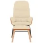 Rocking chair with footrest in cream white fabric by vidaXL, Rocking chairs - Ref: Foro24-3097403, Price: 149,54 €, Discount: %
