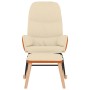 Schaukelstuhl mit Fußstütze aus cremeweißem Stoff von vidaXL, Schaukelstühle - Ref: Foro24-3097403, Preis: 151,84 €, Rabatt: %