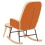 Rocking chair with footrest in cream white fabric by vidaXL, Rocking chairs - Ref: Foro24-3097403, Price: 149,54 €, Discount: %