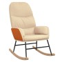 Rocking chair with footrest in cream white fabric by vidaXL, Rocking chairs - Ref: Foro24-3097403, Price: 151,87 €, Discount: %