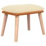 Schaukelstuhl mit Fußstütze aus cremeweißem Stoff von vidaXL, Schaukelstühle - Ref: Foro24-3097403, Preis: 149,54 €, Rabatt: %
