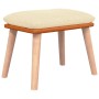 Schaukelstuhl mit Fußstütze aus cremeweißem Stoff von vidaXL, Schaukelstühle - Ref: Foro24-3097403, Preis: 151,84 €, Rabatt: %