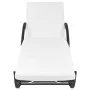 Garden lounger with black synthetic rattan cushion by vidaXL, Loungers - Ref: Foro24-42884, Price: 122,40 €, Discount: %