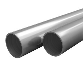 Tubos de acero inoxidable redondos 2 unidades V2A 2 m Ø42x1,8mm