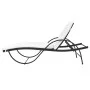 Gartenliege mit schwarzem synthetischem Rattankissen von vidaXL, Liegen - Ref: Foro24-42884, Preis: 122,40 €, Rabatt: %