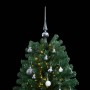 Árbol de Navidad artificial con bisagras 300 LED y bolas 210 cm