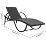 Garden lounger with black synthetic rattan cushion by vidaXL, Loungers - Ref: Foro24-42884, Price: 122,40 €, Discount: %