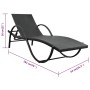 Tumbona de jardín con cojín de ratán sintético negro de vidaXL, Tumbonas - Ref: Foro24-42884, Precio: 129,05 €