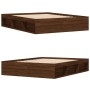 Bettgestell aus brauner Eiche, 160 x 200 cm von vidaXL, Betten und Lattenroste - Ref: Foro24-3203879, Preis: 225,89 €, Rabatt: %