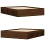 Bettgestell aus brauner Eiche, 160 x 200 cm von vidaXL, Betten und Lattenroste - Ref: Foro24-3203879, Preis: 221,05 €, Rabatt: %