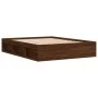 Bettgestell aus brauner Eiche, 160 x 200 cm von vidaXL, Betten und Lattenroste - Ref: Foro24-3203879, Preis: 221,05 €, Rabatt: %