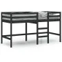 Children's high bed ladder solid black pine wood 90x200 cm by vidaXL, Beds and slatted bases - Ref: Foro24-835891, Price: 175...