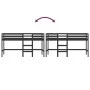 Children's high bed ladder solid black pine wood 90x200 cm by vidaXL, Beds and slatted bases - Ref: Foro24-835891, Price: 175...