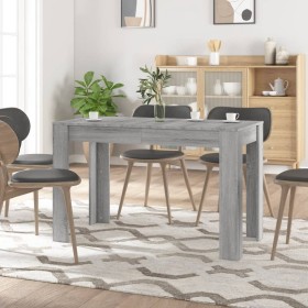 Gray Sonoma engineered wood dining table 120x60x76 cm by vidaXL, Kitchen and dining tables - Ref: Foro24-838190, Price: 73,81...