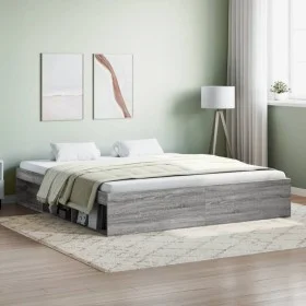 Sonoma gray bed frame 180x200 cm by vidaXL, Beds and slatted bases - Ref: Foro24-3203885, Price: 157,68 €, Discount: %