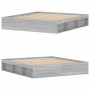 Estructura de cama gris Sonoma 180x200 cm de vidaXL, Camas y somieres - Ref: Foro24-3203885, Precio: 159,44 €, Descuento: %