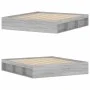 Estructura de cama gris Sonoma 180x200 cm de vidaXL, Camas y somieres - Ref: Foro24-3203885, Precio: 157,66 €, Descuento: %