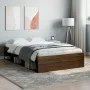 Estructura de cama marrón roble 120x190 cm de vidaXL, Camas y somieres - Ref: Foro24-3203900, Precio: 192,14 €, Descuento: %