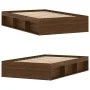 Estructura de cama marrón roble 120x190 cm de vidaXL, Camas y somieres - Ref: Foro24-3203900, Precio: 192,14 €, Descuento: %