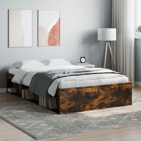 Bettrahmen aus geräucherter Eiche, 120 x 190 cm von vidaXL, Betten und Lattenroste - Ref: Foro24-3203898, Preis: 148,07 €, Ra...