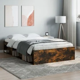 Smoked oak bed frame 120x190 cm by vidaXL, Beds and slatted bases - Ref: Foro24-3203898, Price: 144,58 €, Discount: %