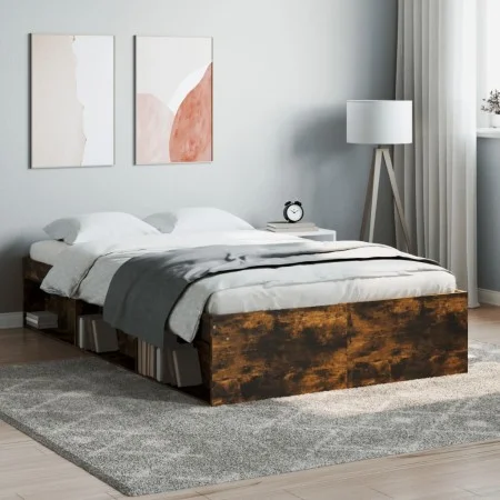Smoked oak bed frame 120x190 cm by vidaXL, Beds and slatted bases - Ref: Foro24-3203898, Price: 147,34 €, Discount: %