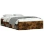 Smoked oak bed frame 120x190 cm by vidaXL, Beds and slatted bases - Ref: Foro24-3203898, Price: 147,34 €, Discount: %