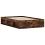 Smoked oak bed frame 120x190 cm by vidaXL, Beds and slatted bases - Ref: Foro24-3203898, Price: 147,34 €, Discount: %