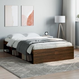 Bettgestell aus brauner Eiche, 120 x 200 cm von vidaXL, Betten und Lattenroste - Ref: Foro24-3203858, Preis: 173,72 €, Rabatt: %
