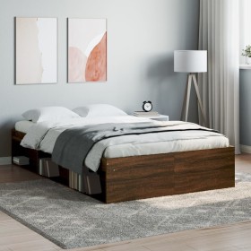 Estructura de cama roble marrón 120x200 cm