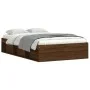 Bettgestell aus brauner Eiche, 120 x 200 cm von vidaXL, Betten und Lattenroste - Ref: Foro24-3203858, Preis: 170,99 €, Rabatt: %
