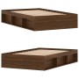 Brown oak bed frame 120x200 cm by vidaXL, Beds and slatted bases - Ref: Foro24-3203858, Price: 173,72 €, Discount: %