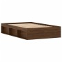 Brown oak bed frame 120x200 cm by vidaXL, Beds and slatted bases - Ref: Foro24-3203858, Price: 173,72 €, Discount: %