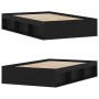 Black bed frame 120x200 cm by vidaXL, Beds and slatted bases - Ref: Foro24-3203853, Price: 180,08 €, Discount: %