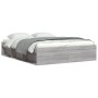 Estructura de cama Sonoma gris 140x200 cm de vidaXL, Camas y somieres - Ref: Foro24-3203864, Precio: 144,28 €, Descuento: %