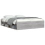 Estructura de cama Sonoma gris 140x200 cm de vidaXL, Camas y somieres - Ref: Foro24-3203864, Precio: 144,28 €, Descuento: %