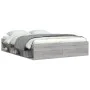 Estructura de cama Sonoma gris 140x200 cm de vidaXL, Camas y somieres - Ref: Foro24-3203864, Precio: 144,39 €, Descuento: %