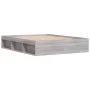Gray Sonoma bed frame 140x200 cm by vidaXL, Beds and slatted bases - Ref: Foro24-3203864, Price: 142,66 €, Discount: %