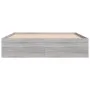Gray Sonoma bed frame 140x200 cm by vidaXL, Beds and slatted bases - Ref: Foro24-3203864, Price: 142,66 €, Discount: %