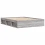 Gray Sonoma bed frame 140x200 cm by vidaXL, Beds and slatted bases - Ref: Foro24-3203864, Price: 142,66 €, Discount: %