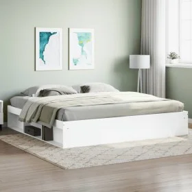 White bed frame 200x200 cm by vidaXL, Beds and slatted bases - Ref: Foro24-3203887, Price: 172,80 €, Discount: %
