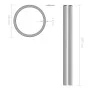 Round stainless steel tubes 2 units V2A 2 m Ø48x1.8mm by vidaXL, Moldings - Ref: Foro24-143194, Price: 229,10 €, Discount: %