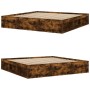 Bettgestell aus geräucherter Eiche, 200 x 200 cm von vidaXL, Betten und Lattenroste - Ref: Foro24-3203891, Preis: 183,41 €, R...