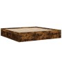 Smoked oak bed frame 200x200 cm by vidaXL, Beds and slatted bases - Ref: Foro24-3203891, Price: 183,25 €, Discount: %