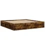 Smoked oak bed frame 200x200 cm by vidaXL, Beds and slatted bases - Ref: Foro24-3203891, Price: 181,97 €, Discount: %
