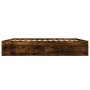 Smoked oak bed frame 200x200 cm by vidaXL, Beds and slatted bases - Ref: Foro24-3203891, Price: 183,25 €, Discount: %